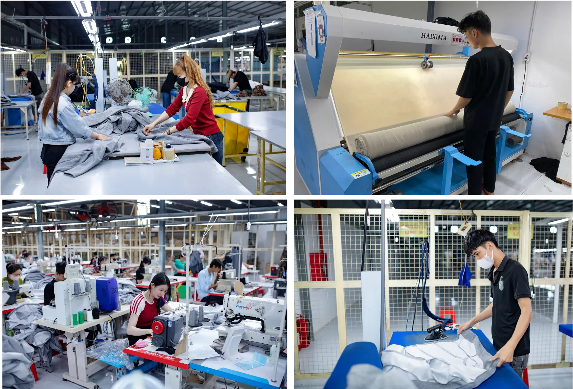 Vietex factory production floor and quality control